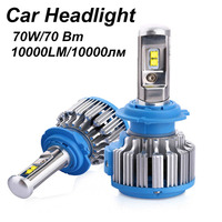 2PCS T1 Led H1 H3 H4 H7 H11 H13 9004 9005 9006 9007 881 Car Headlight Auto Fog Lamp 35W 3500LM Automobile Bulb White 6000K Auto