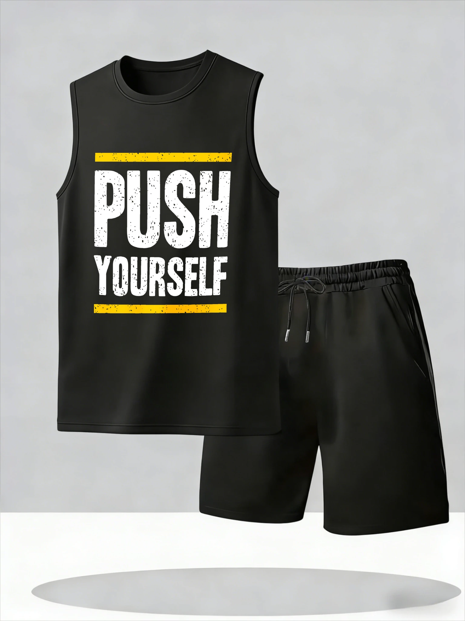 

Men's Tank Top Sets 2026 Summer Thin Quick Dry Suit for man Breathable beach crewneck seaside sports oversize outfits two piece