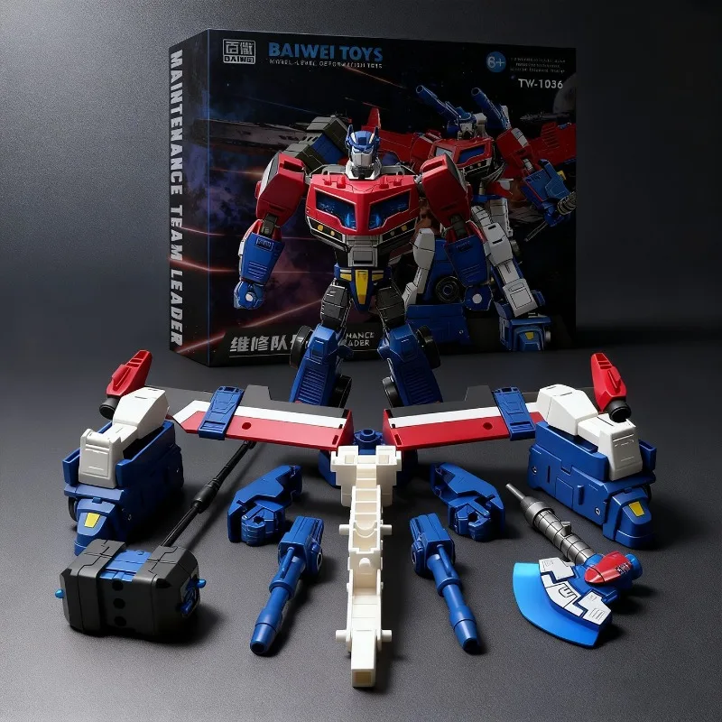 【New】 BAIWEI Transformation Toy TW-1036 TW1036 Maintenance Captain OP Commander Action Figure Model Movable Robot Gift