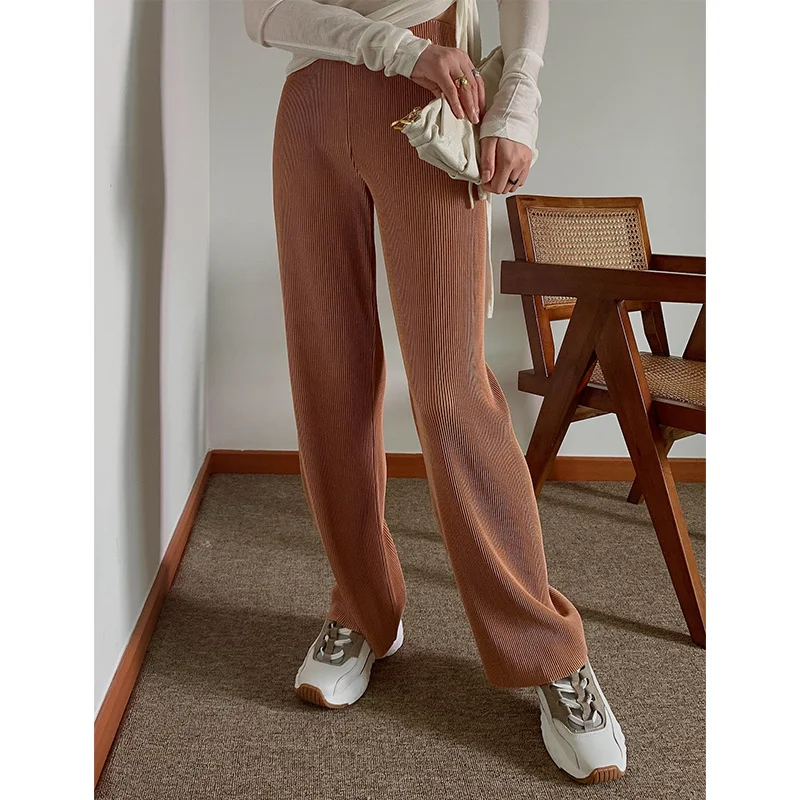 [walking with wind] 100 pressure pleated air pants with a drooping feel, elastic and loose fit, straight tube,