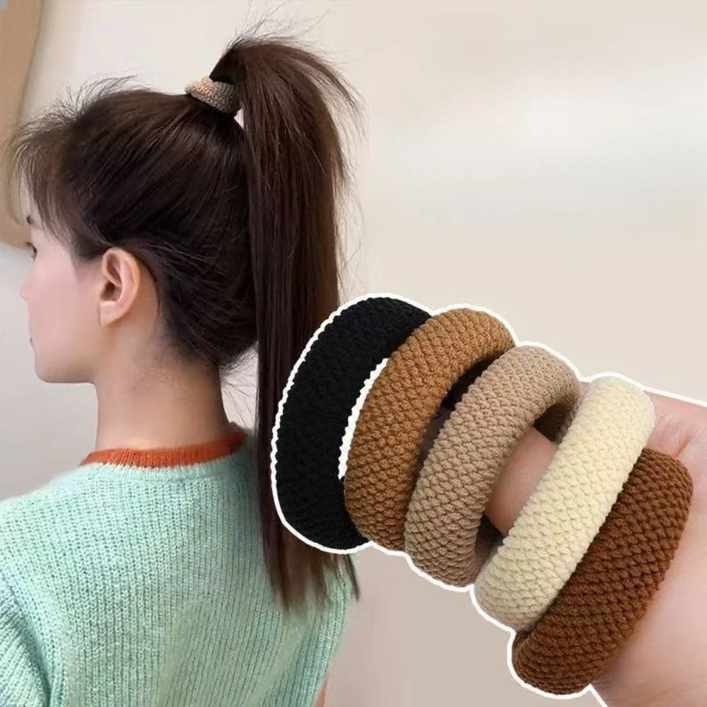 

5/10PCS High Elastic Hair Bands Bold Thickened Durable Versatile Simple Scrunchies Hair Ties Rope Winter Girl Hair Accessoires