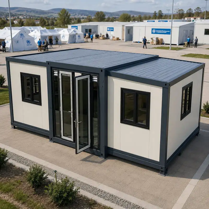 Modular Home Portable Container House Customized Luxury Steel House with Complete Interior for Worker Accommodation