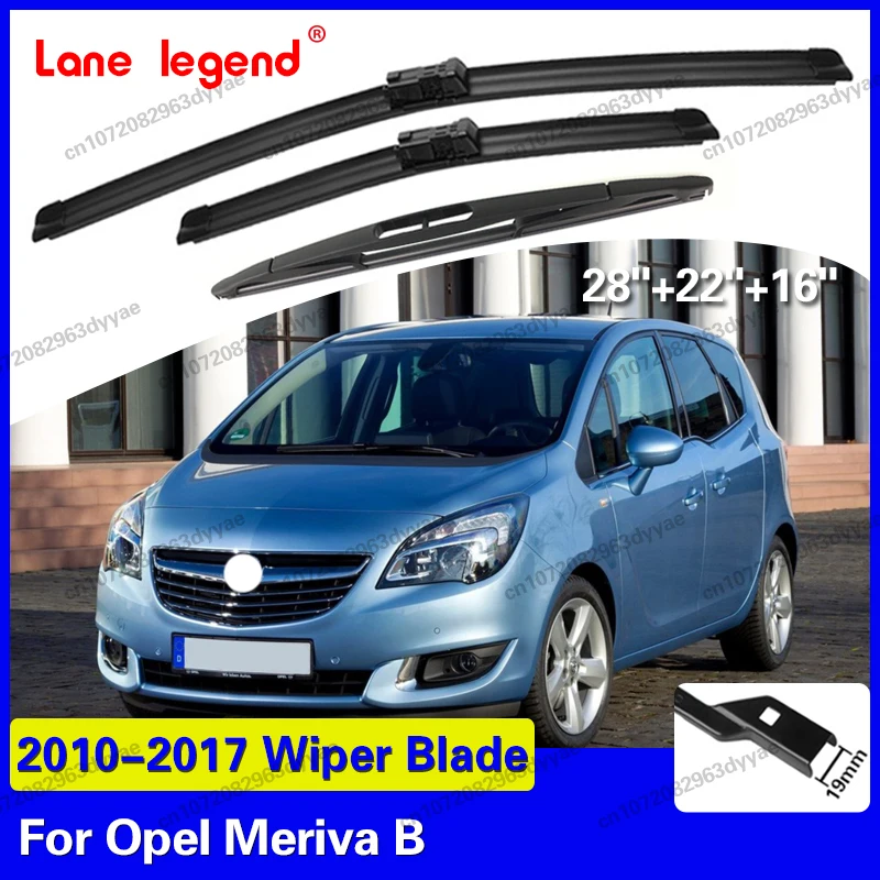 Escobillas Limpiaparabrisas Delanteras y Traseras para Opel Meriva B 2010-2017, Accesorios para Auto 2007 2008 2009 2010 2011