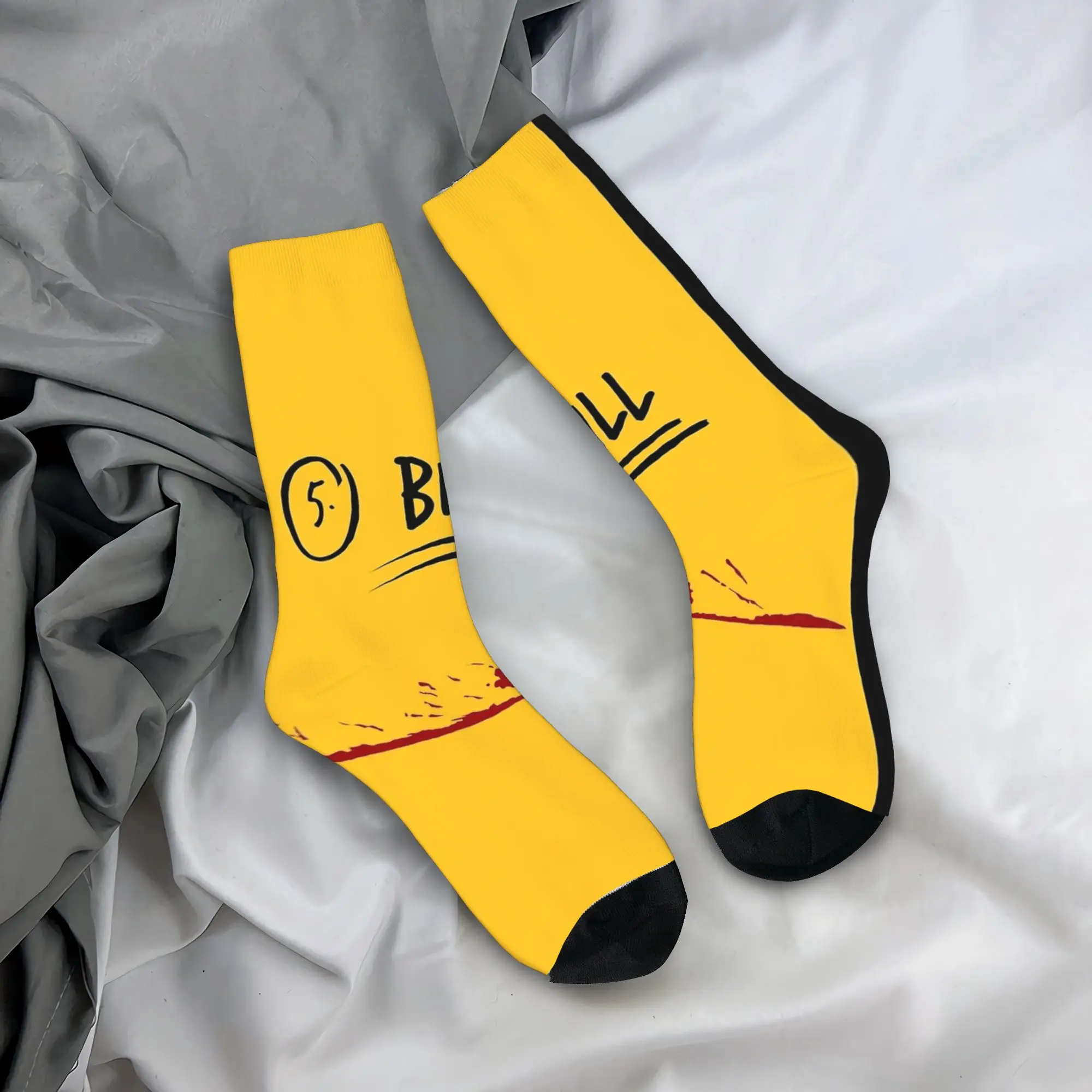 

Чулки Kill Bill The Bride, дизайнерские носки в стиле Харадзюку, осенние антибактериальные носки для взрослых и мужчин, теплые мягкие носки для скалолазания