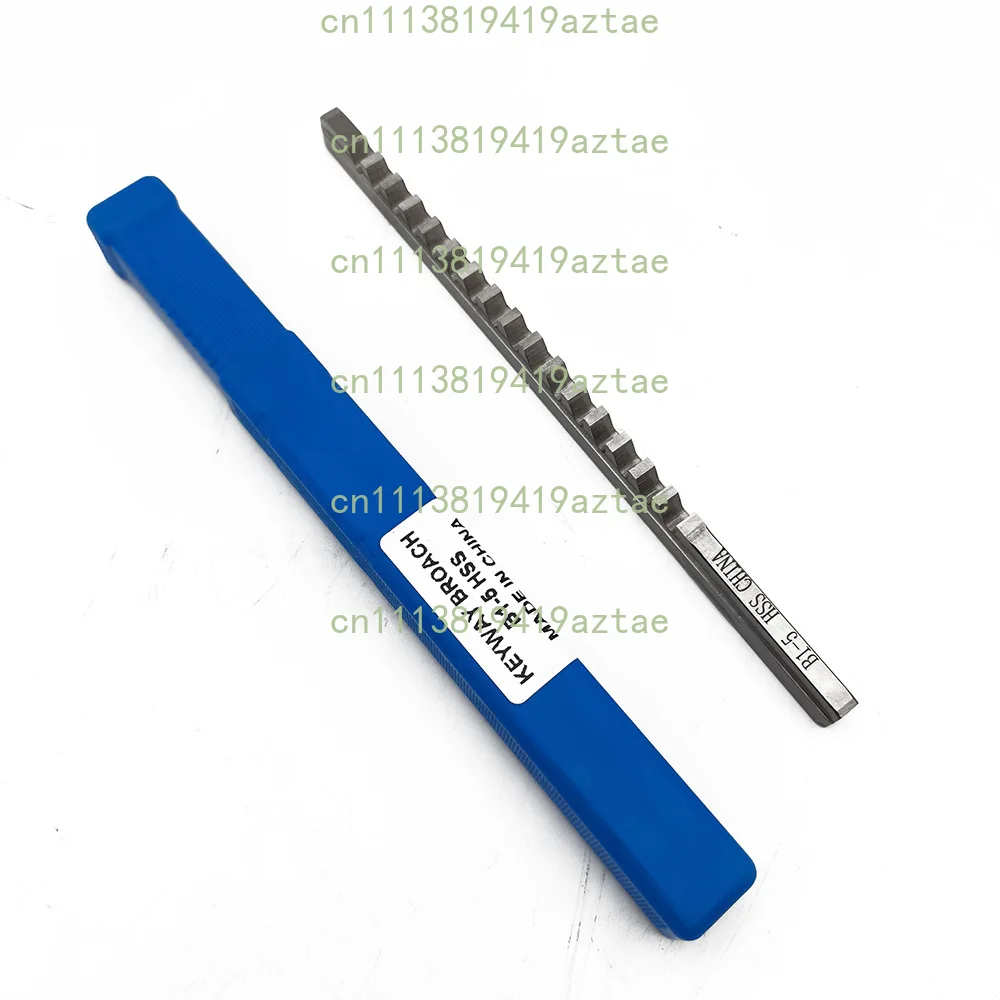 Push-Type Keyway Broach C, 5/16 Inch Size Keyway Cutting Broach with Shim, CNC Metalworking Machining Tool