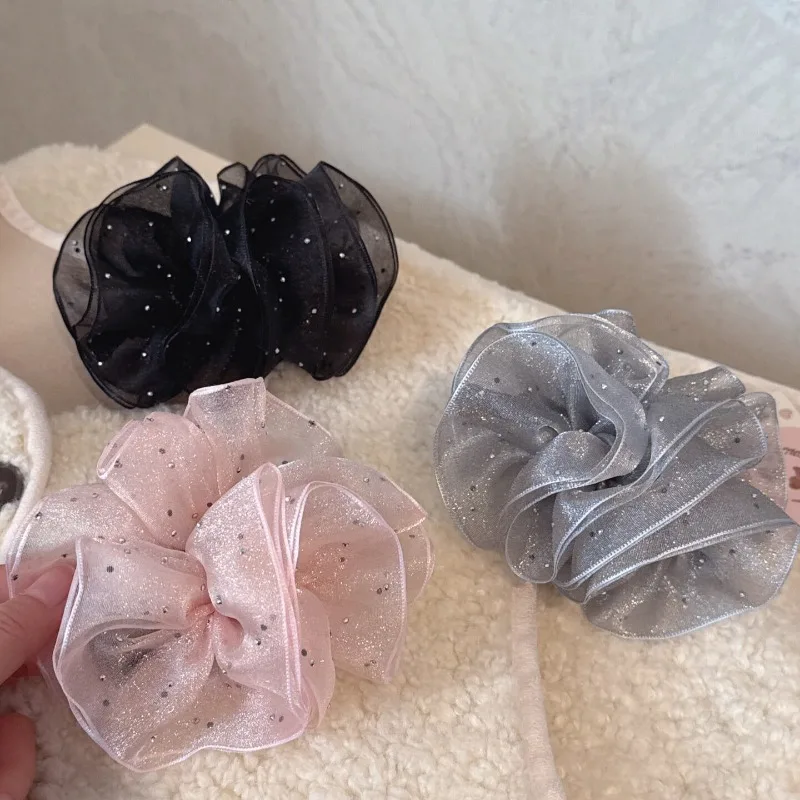 

Gentle sweet mesh atmosphere banana clip female super flash versatile vertical clip 2026 new high ponytail grab clip headdress