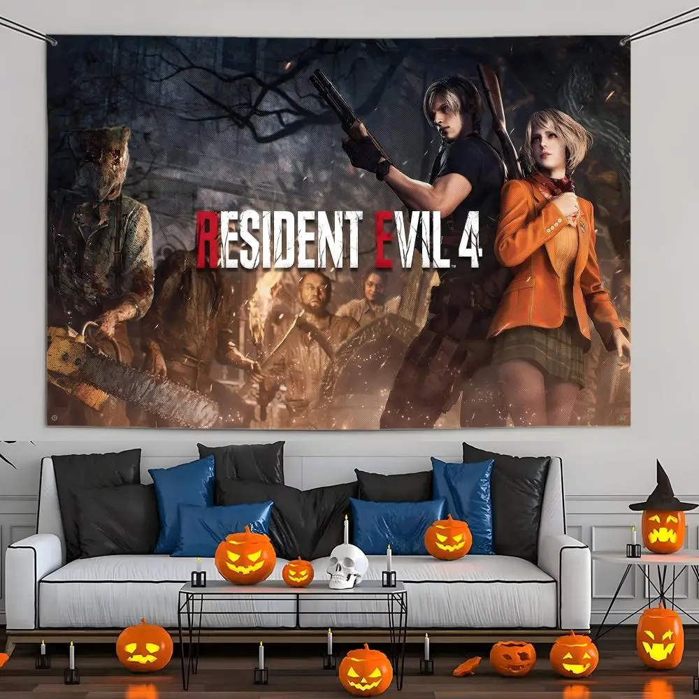 R-Resident Ada wong E-Evils Flags Wall Hanging Tapestry Outdoor Decorative flag Background Blanket