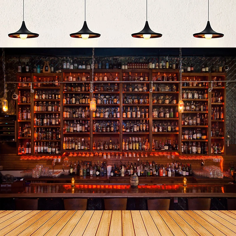 

Винтажное освещение, бар, сцена, фон для фотосъемки, ретро полка для вина, виски, диночки, алкоголь, кафе, паб, боке, бар, фон, настенный постер