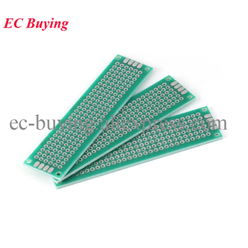 10pcs/lot 2x8cm Single Sided Copper Prototype PCB DIY Universal Printed Circuit Board 2*8cm Experiment Breadboard Plate 20 80mm