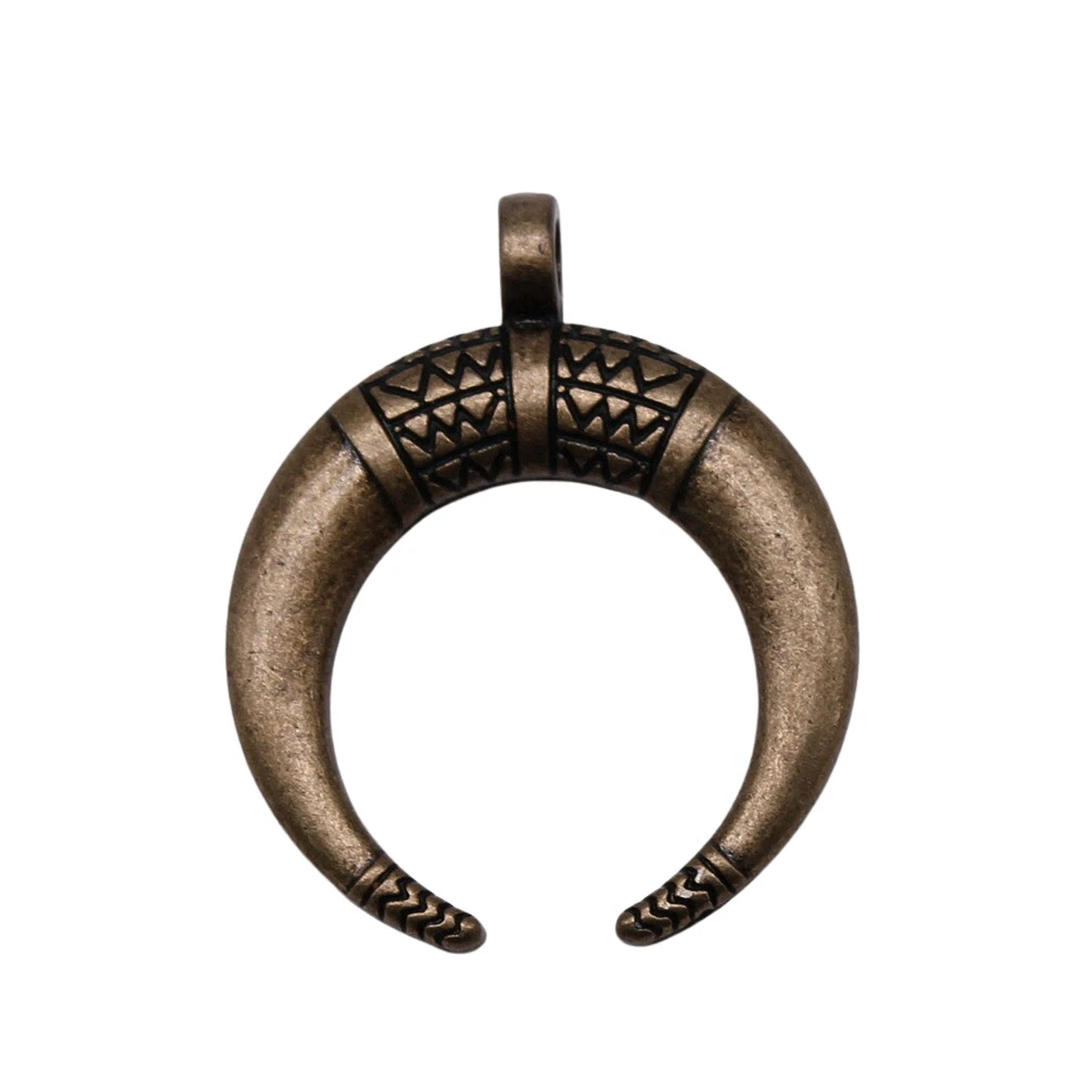 5pcs/lot Horns Crescent Moon Charms For Jewelry Making Car Pendant