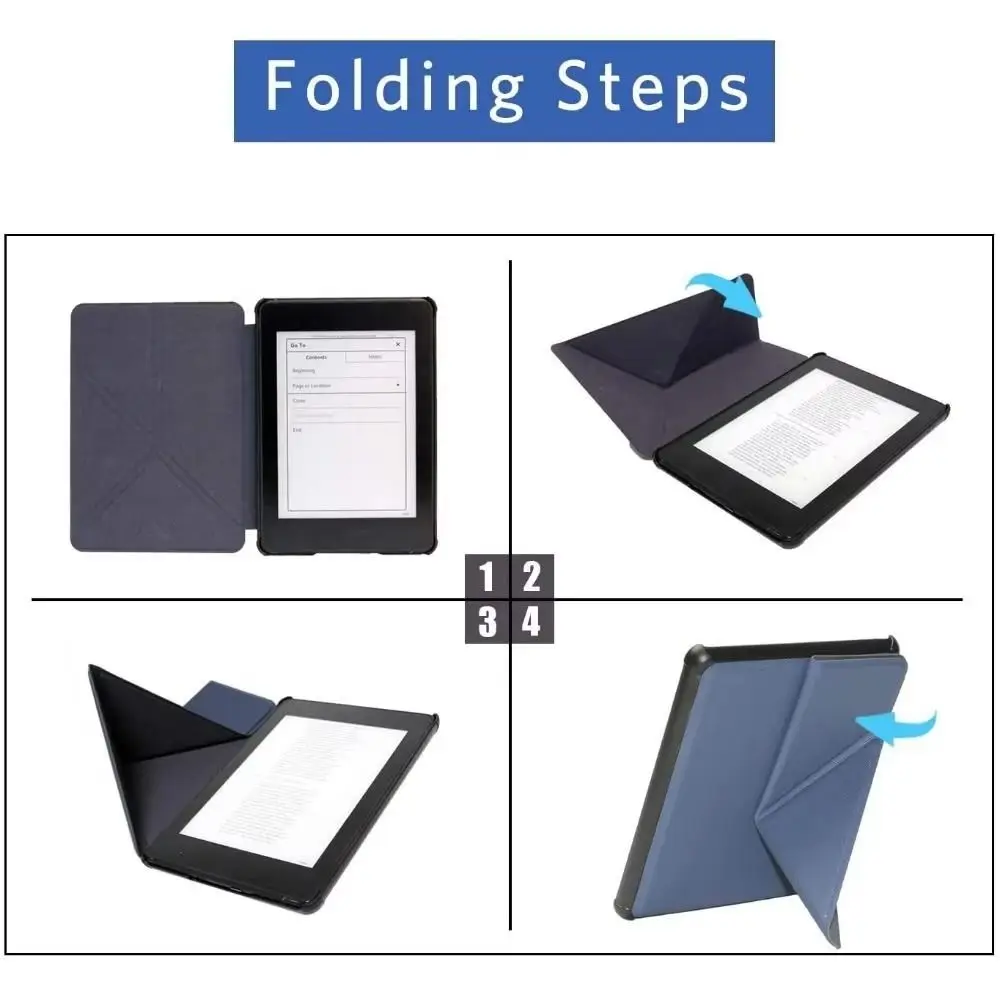 Auto Wake/Sleep 7 inch E-Reader Case SA568B Wear-resistant Protective Shell Leather for Kindle Paperwhite 2024 12th/Colorsoft