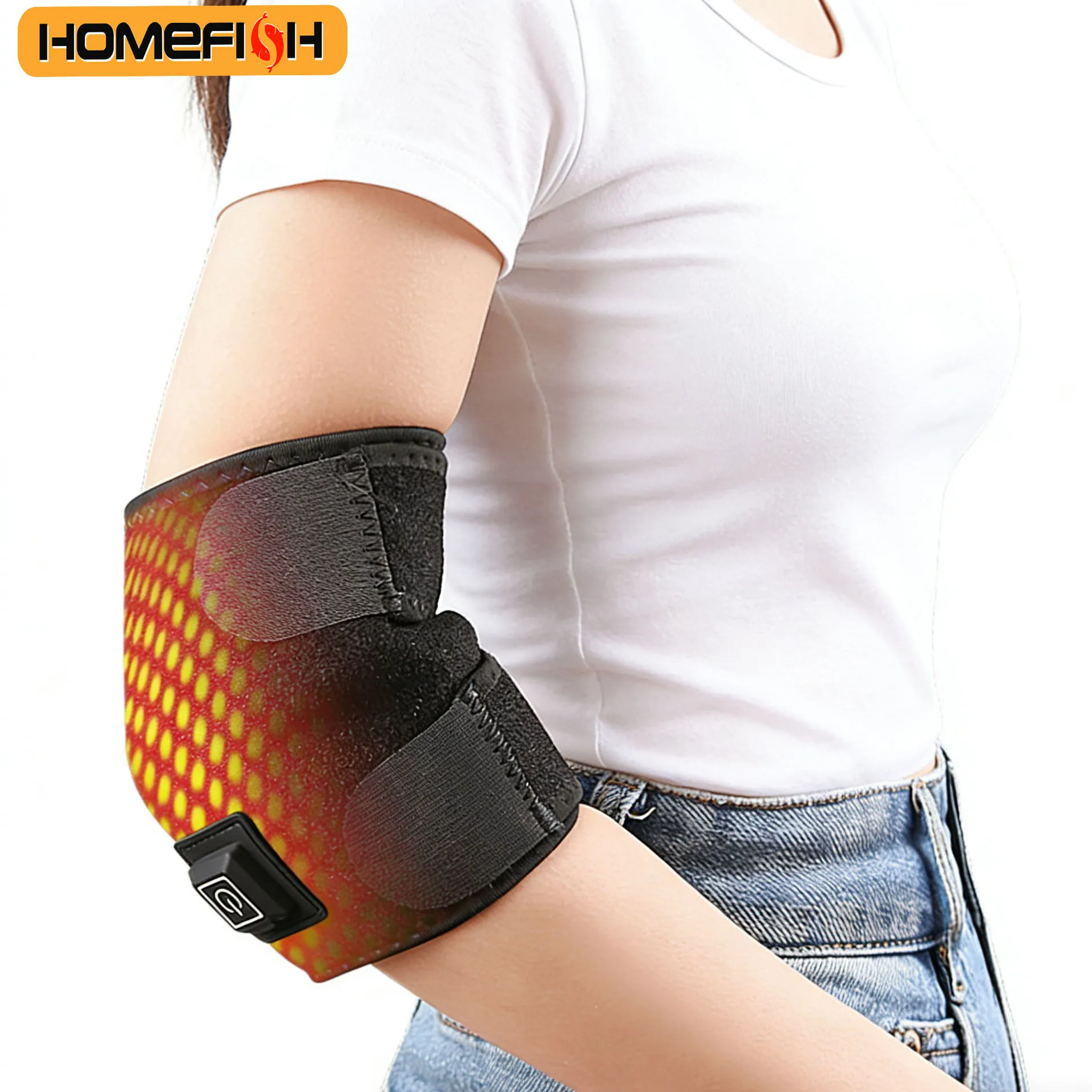 1PC Electric Heated Massage Knee Support - 3-Temperature Control, Universal Elbow & Shoulder Warm Wrap