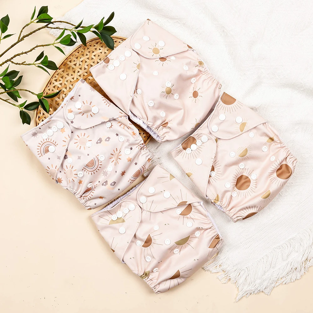 Baby Cloth Diaper Pants Waterproof Reusable Adjustable Eco-Friendly 100% Polyester Baby Cloth Diapers