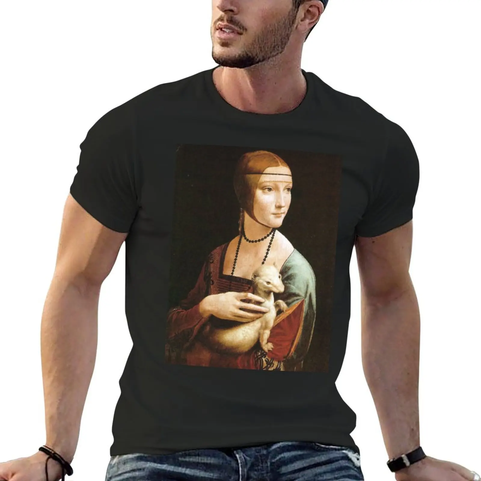 

Lady with an ermine - DaVinci T-Shirt anime figures heavyweights new edition men clothings