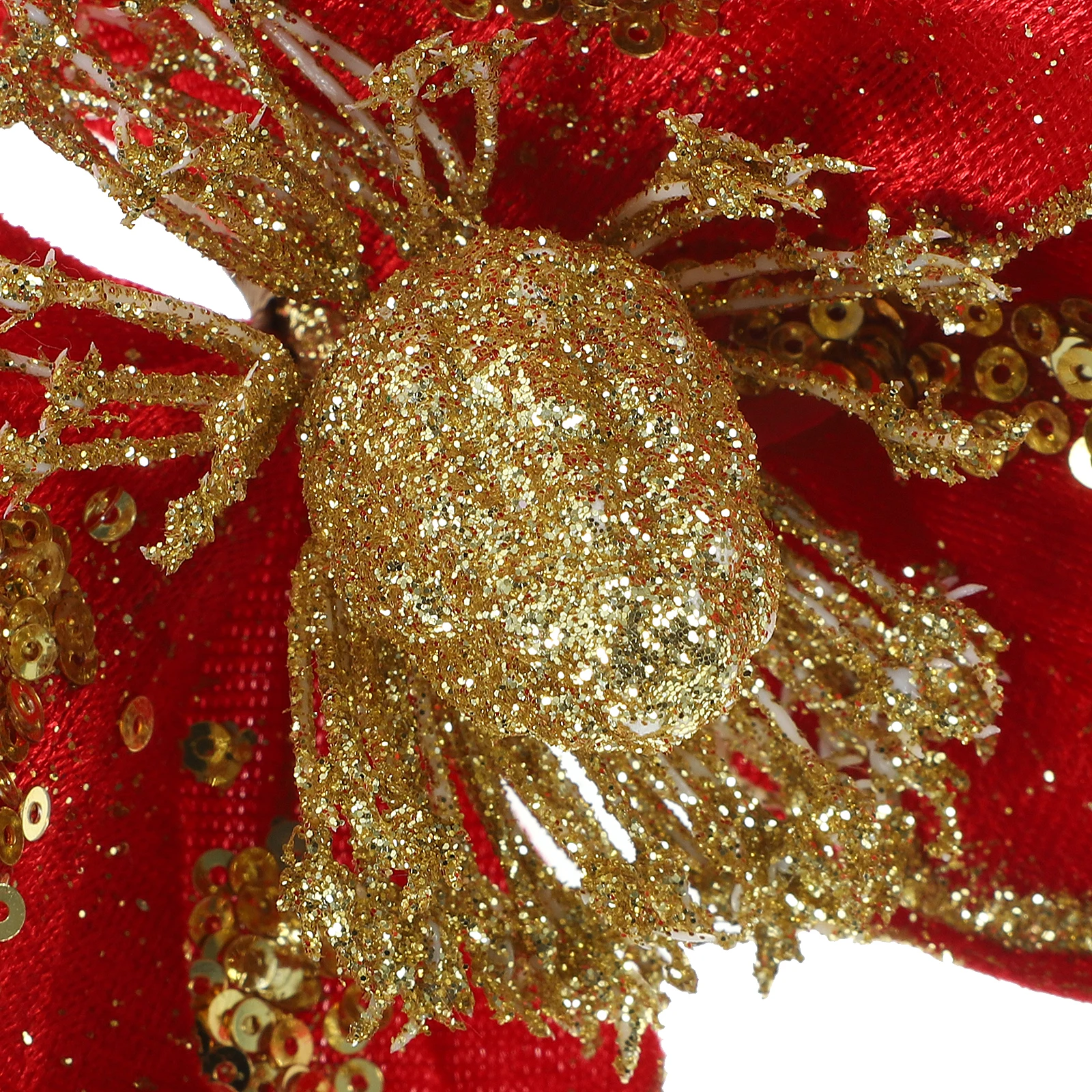 

4Pcs Poinsettia Flowers Christmas Decorations Artificial Xmas Poinsettia Floral Decors Bright Ornament