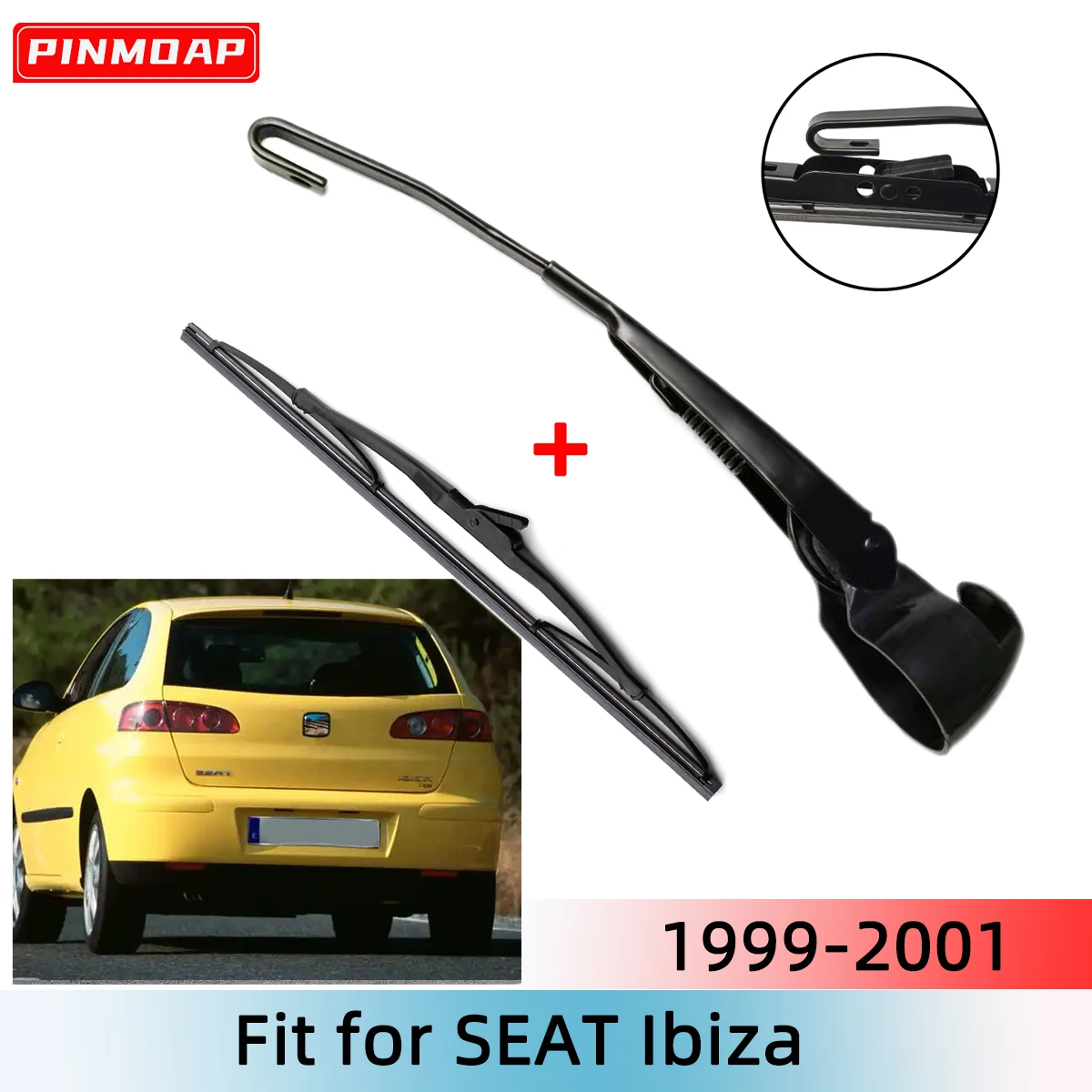 1/2PCS Heckscheibenwischerblatt Wischerarm Kit für SEAT Ibiza 1999-2001 Windschutzscheibe Windschutzscheibe Heckscheibe