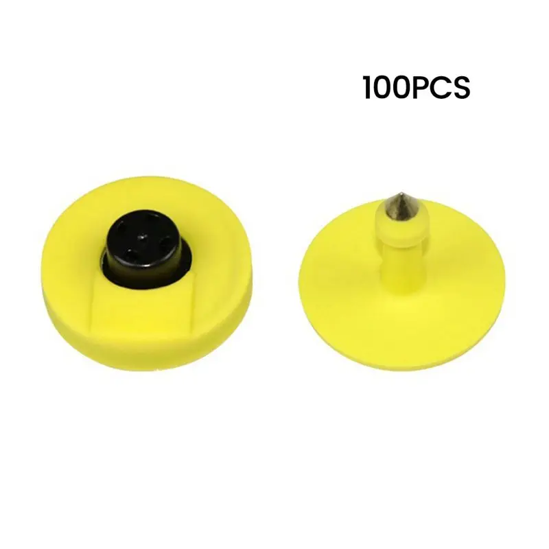 Exquisite-100Pcs RFID Animal Ear Tag UHF Electronic Ear Tag 860-960Mhz Animal Tracking For Pig Sheep Pig Goat Cattle RFID Tag