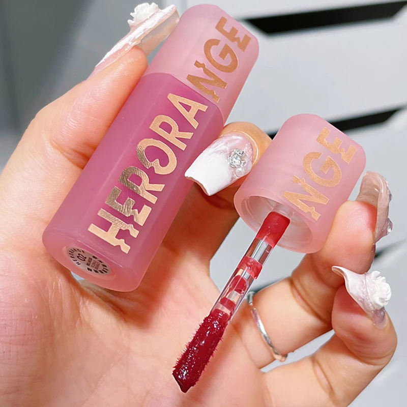 1Pc HERORANGE Mirror Gloss Lip Gloss Long-Lasting Transparent Film Formation Water-Like Texture Not Easy to Fade Lip Paste