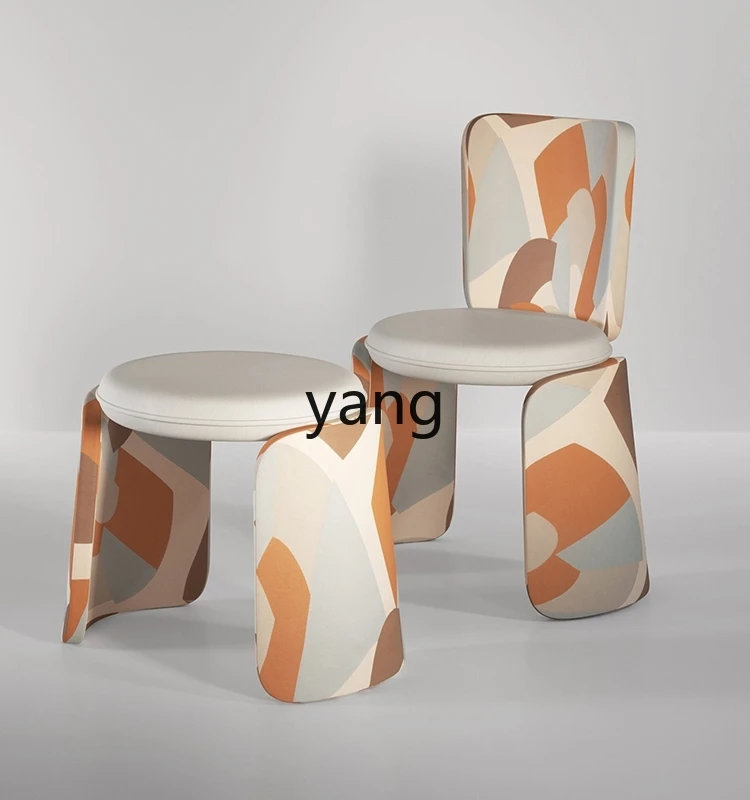 YhlDining Chair Soft Chair Modern Simple Model Room Dining Coffee Shop Hotel