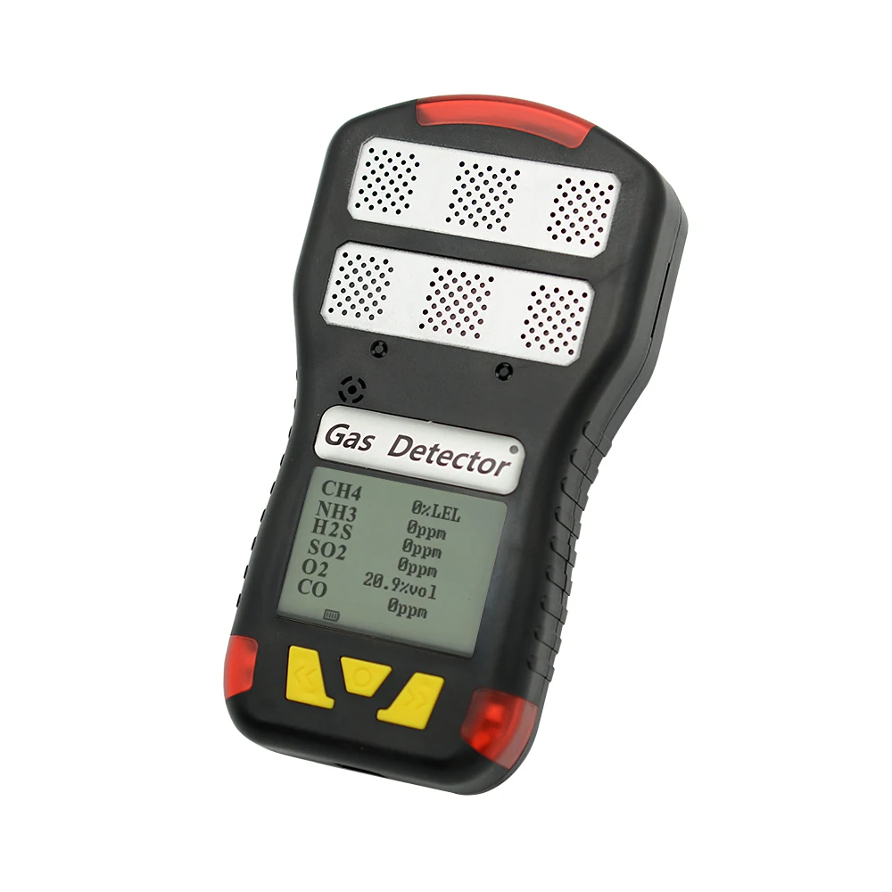 Hot Sales 6 In 1 Portable Gas Detector O2 CO H2S SO2 NO2 NH3 Multi Gas Analyzer UK Sensor