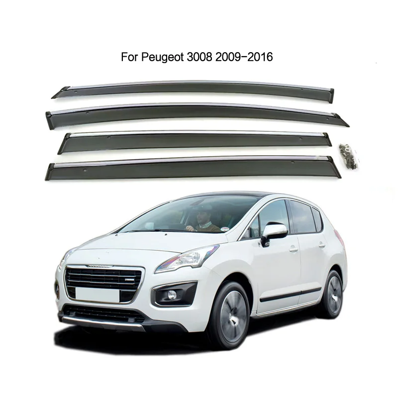 

Для Peugeot 3008 2009-2016: Дефлекторы окон, ветровики, защита от дождя, солнцезащитные козырьки, аксессуары для экстерьера автомобиля