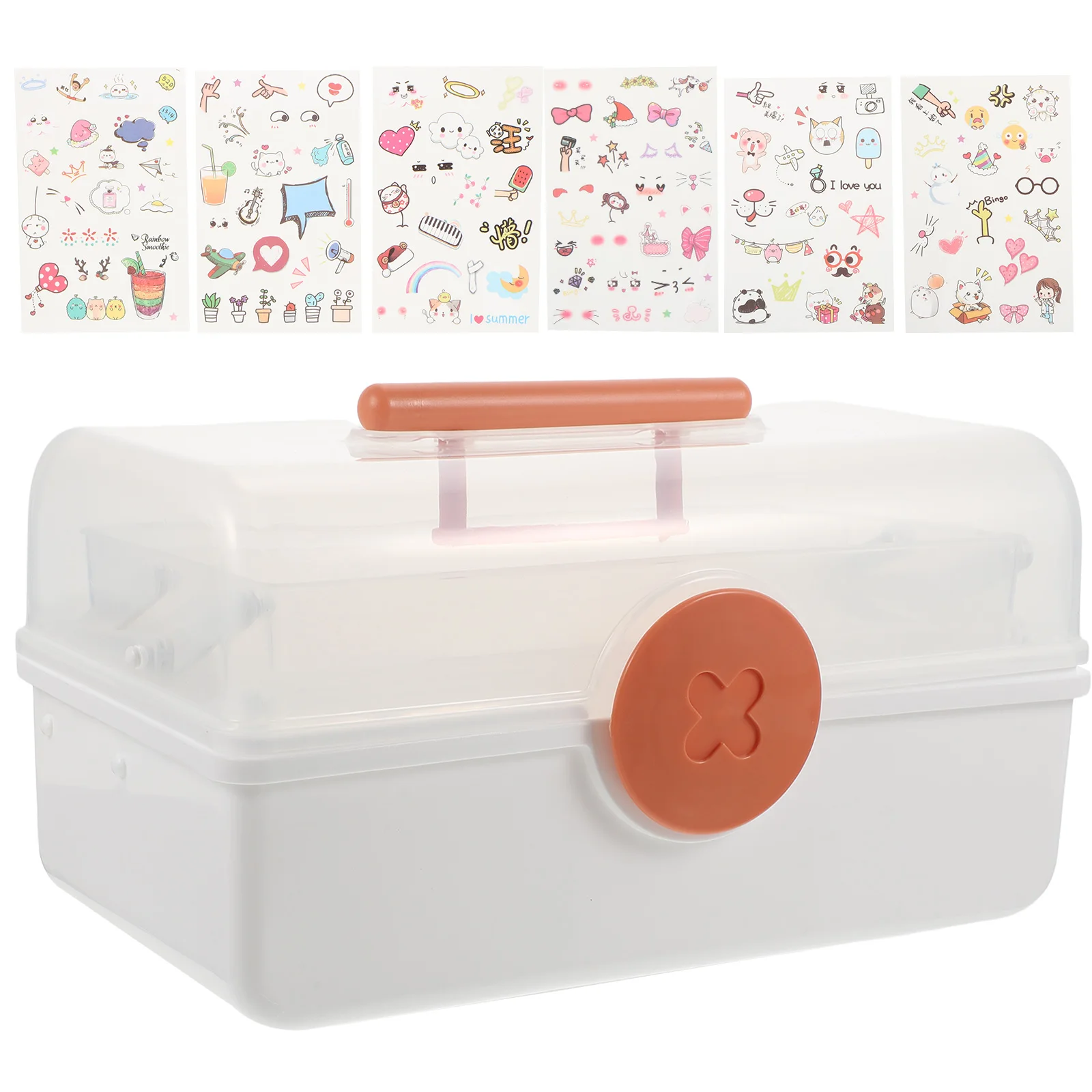 

Hair Accessories Storage Box PP Material Multi Layer Organizer for Girls Kids Jewelry Box Hair Clip Holder Portable First Aid