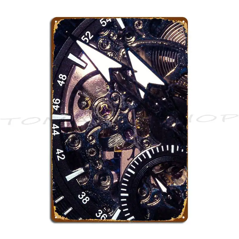 Mechanism Clockwork Steampunk Watch Wheels Metal Plaque Poster Living Room Wall Cave Funny Home Customized Tin Sign Poster