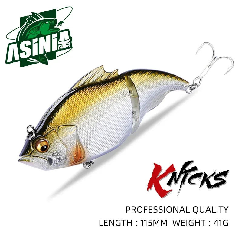 ASINIA-Señuelos de Pesca profesionales, Wobblers de 115mm y 41g, vibración para cebo de pesca en hielo, 7 colores a elegir