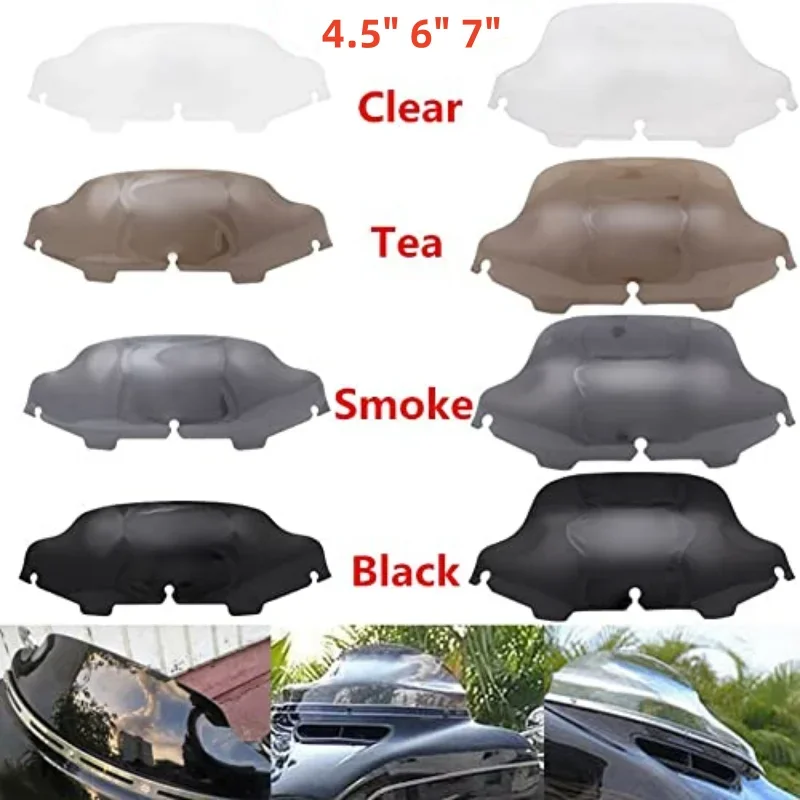4.5 ''6 "7'' owiewka szyby przedniej pokrywa szyby przedniej dla Harley Electra przemieszczanie się po ulicy Touring Ultra Limited 1996-2011 2012 2013