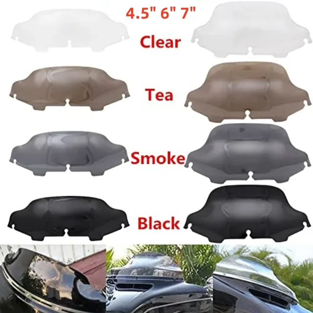 4.5 ''6 "7'' owiewka szyby przedniej pokrywa szyby przedniej dla Harley Electra przemieszczanie się po ulicy Touring Ultra Limited 1996-2011 2012 2013