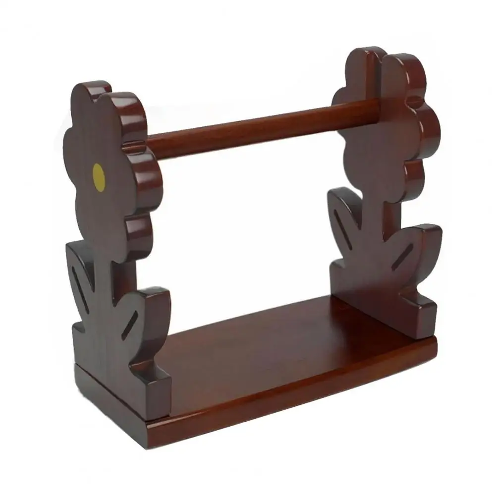 Knitting Supplies for Mom Rotatable Wooden Yarn Rack Easy Assembly Yarn Ball Dispenser Smooth Spool for Embroidery for Crochet