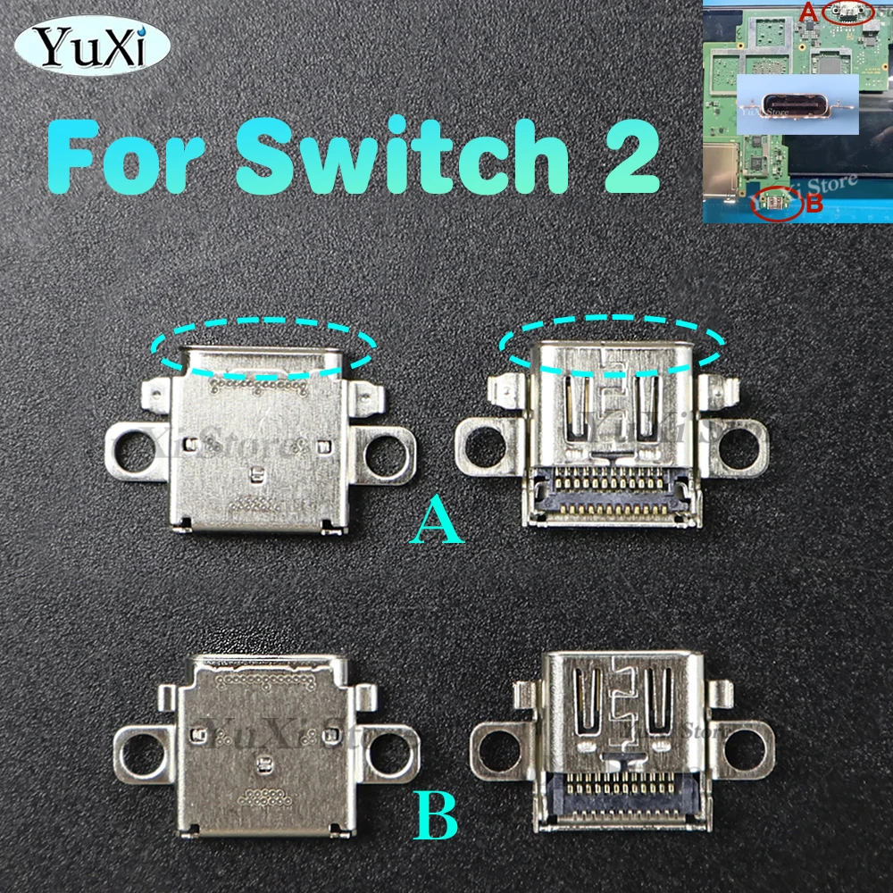 

2Pcs Charging Port Power Connector USB Type-C for Switch 2 NS 2 Game Console Charger Socket Plug Repair Part