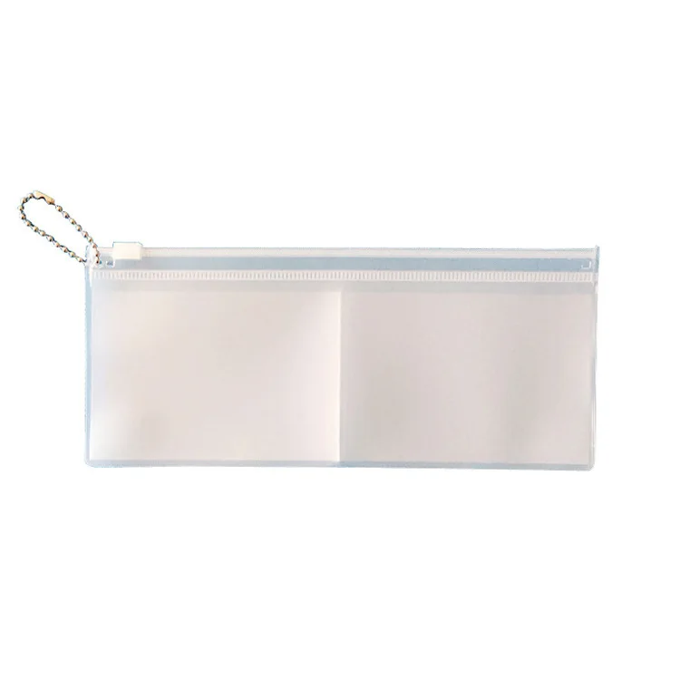 Creative Zipper Transparent Pencil Case Double PVC Waterproof Pencil Bag Portable Office Travel Bag Stationery