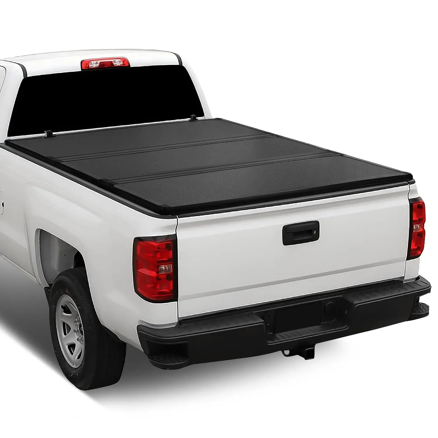 

Hard Tri-Fold Tonneau Cover Truck Bed Weather Seal Aluminum Frame 8Ft Pickup, Custom