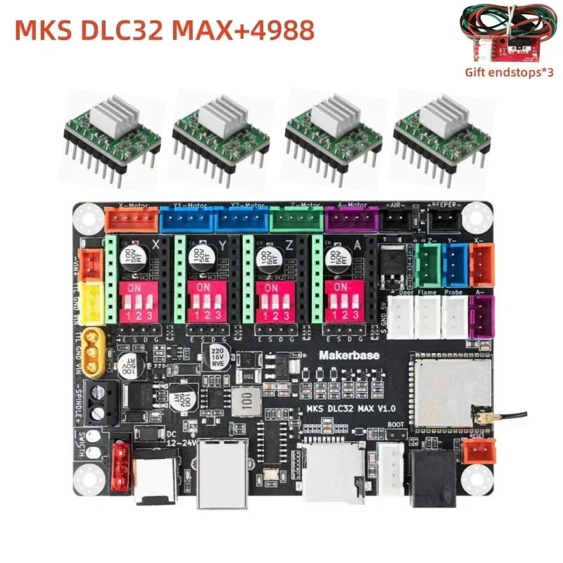 GRBL 32 bit ESP32 controller MKS DLC32 MAX expansion card 4 axis CNC shield breakout board engraving machine upgrade parts