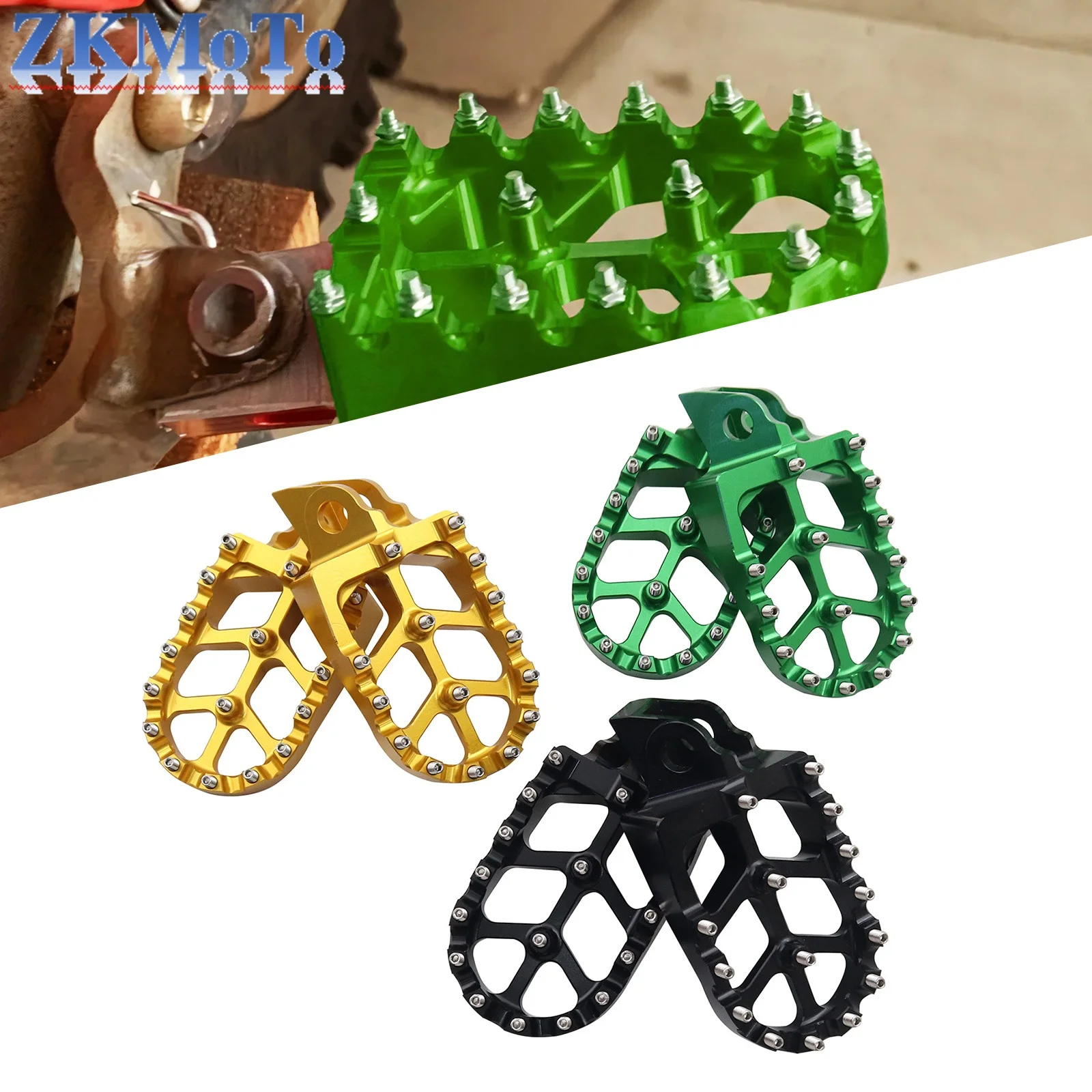 

Motorcycle CNC Foot Pegs Footpeg Pedals FootRest Parts For Kawasaki KX65 KX80 kX85 KX100 KX112 KLX140 KLX140L KLX140G 1998-2023