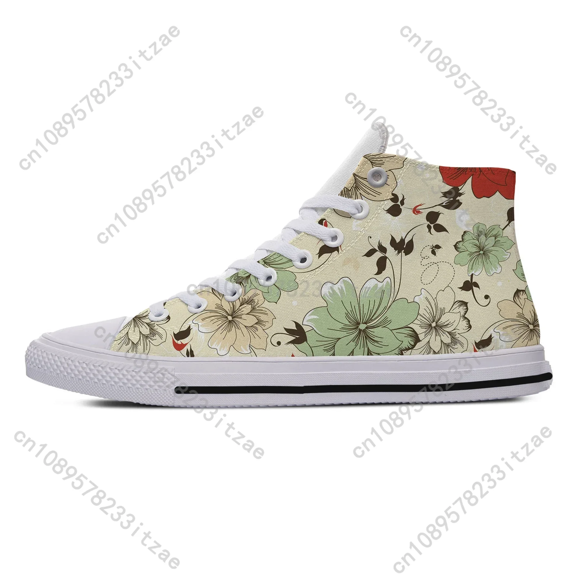 

Cool Fashion Woman Man Lightweight Sneakers Casual Board Shoes High Quality Hot Classic High Top Canvas Shoes Floral Shoes