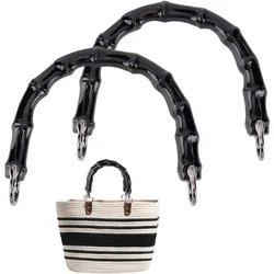 2pcs Bag Handles Plastic Purse Handles U-Shape Bag Handle Replacement Handbag Handle Purse Strap with Alloy Clasp for Bag Making
