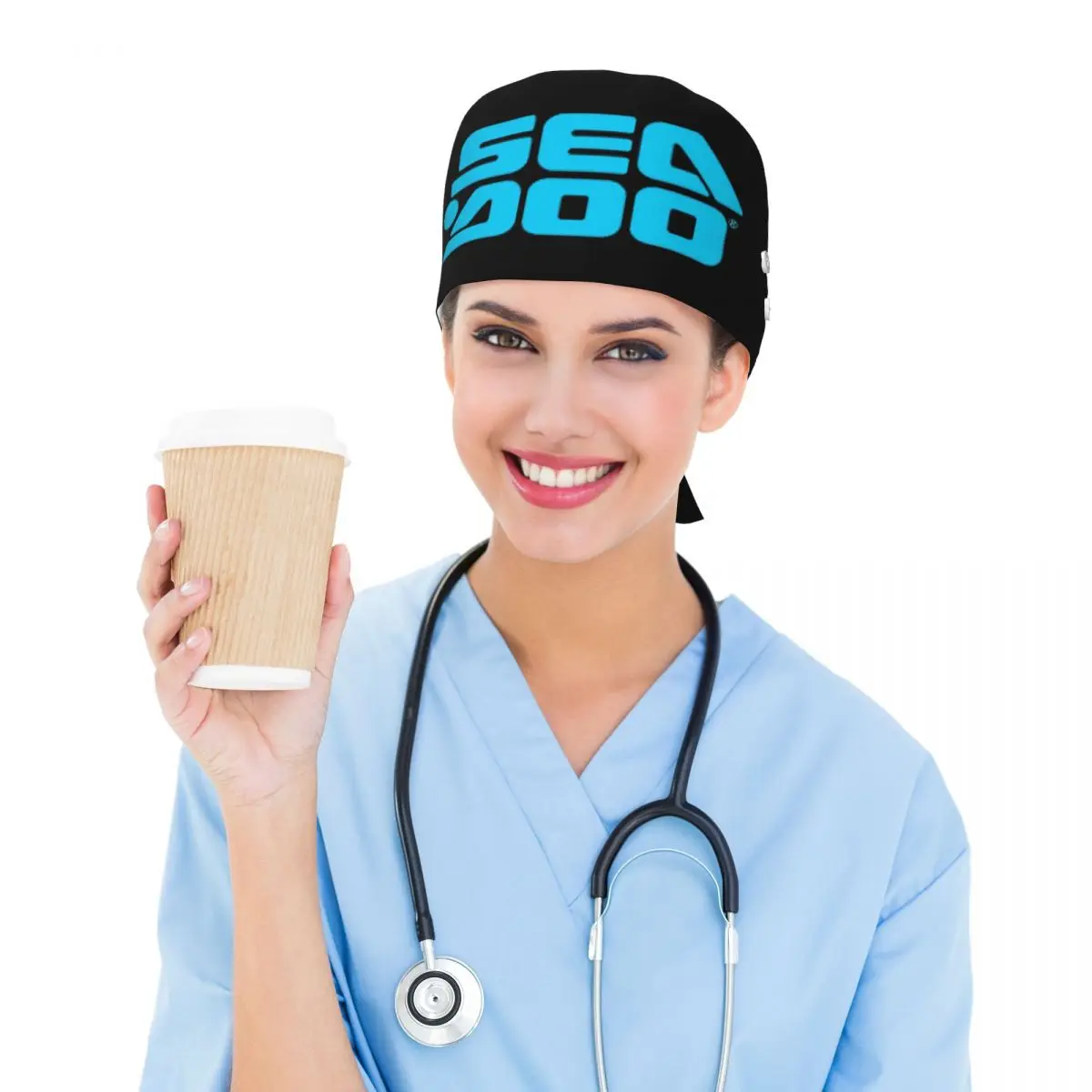Sea Doo Team Rxt Brt Marine Scrub Hat Doctor Working Surgical Cap Unisex Adjustable Nursing Caps for Dentist