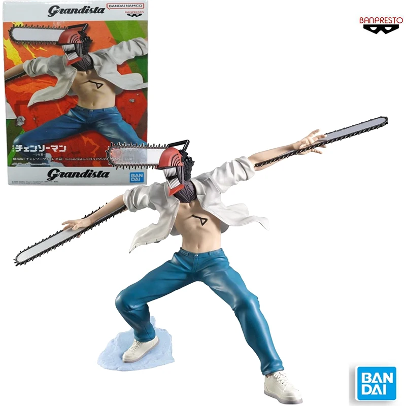 

Оригинальный Bandai Banpresto, подлинная брендовая бензопила, человек, Grandista Denji, 21 см, коллекционные аниме-фигурки, модель, украшение, игрушка в подарок