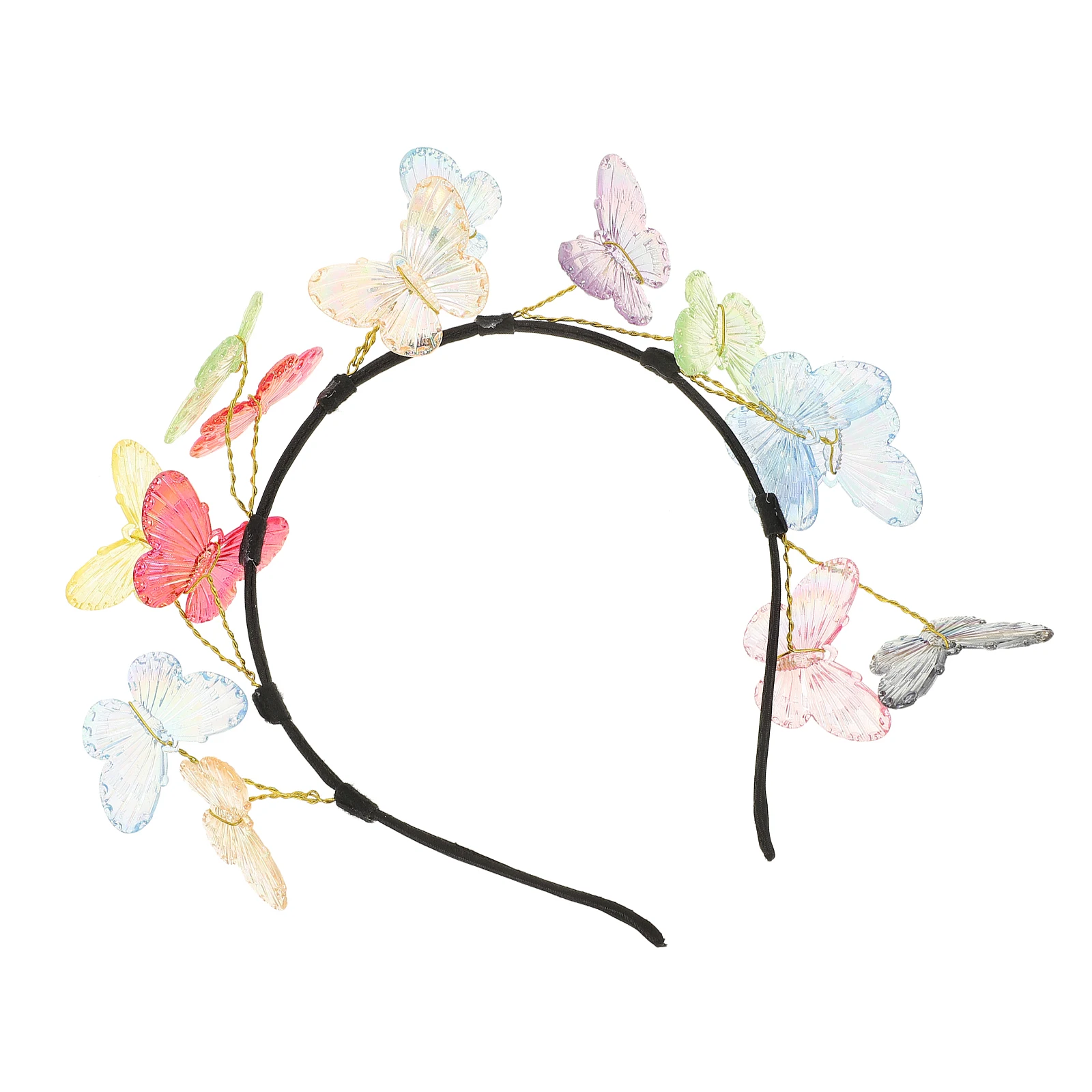 

Cute Colored Butterfly For Women Decorative Hairband Party Wedding Proms Birthday Lightweight Sturdy Non-Fading Delicate Hair