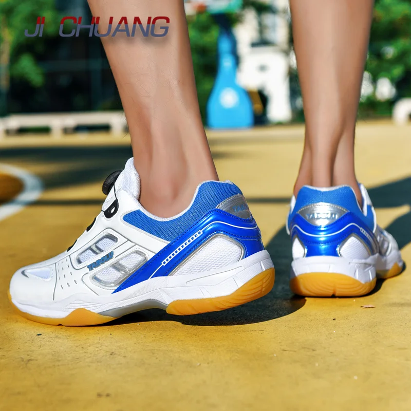 Summer Men Breathable Badminton Shoes Professional Badminton Sneakers Luxury Tennis Shoes Light Weight Volleyball Sneakers Male