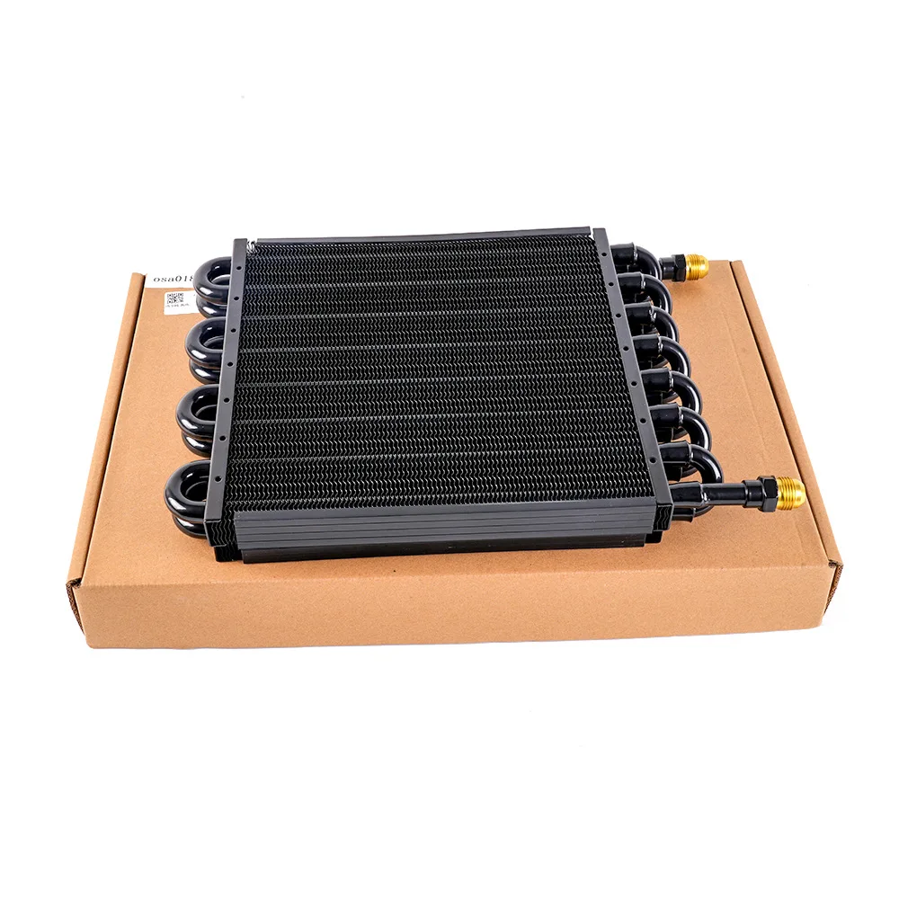 8/10/16 Rows  Aluminum Remote Transmission Oil Cooler Car Auto Manual Radiator Converter Kit Cool Down Engine Oil Transmiss