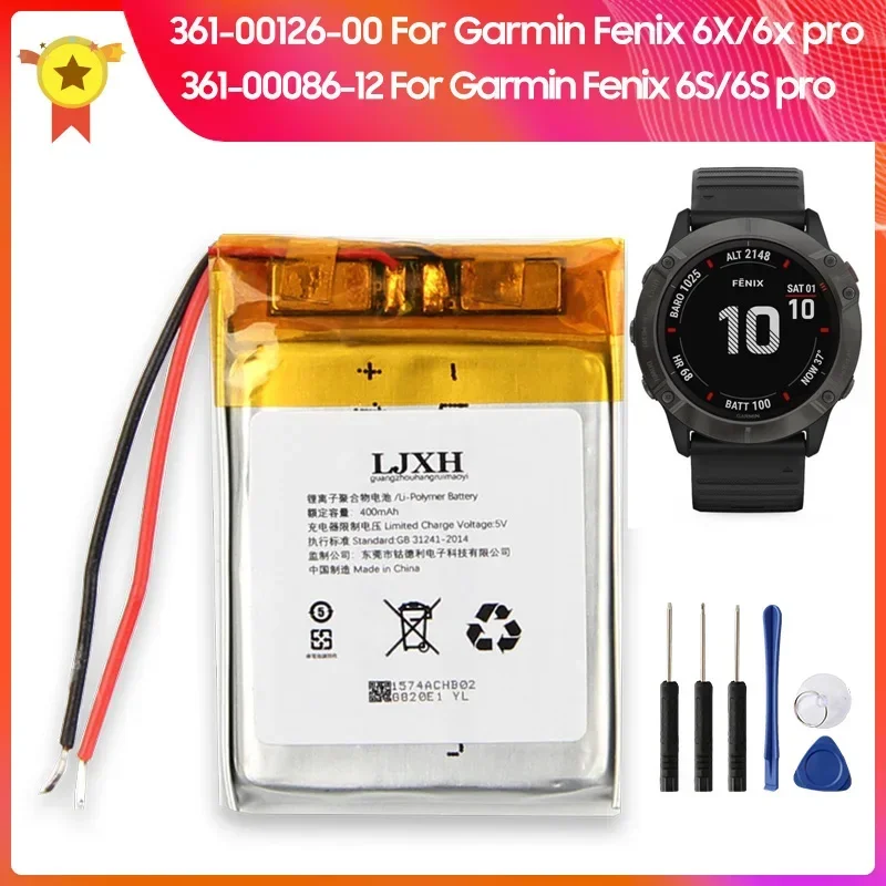 

Production in 2024 Replacement Battery 361-00086-12 361-00126-00 For Garmin Fenix 6X pro 6S pro Vivoactive 3 Music Batteries