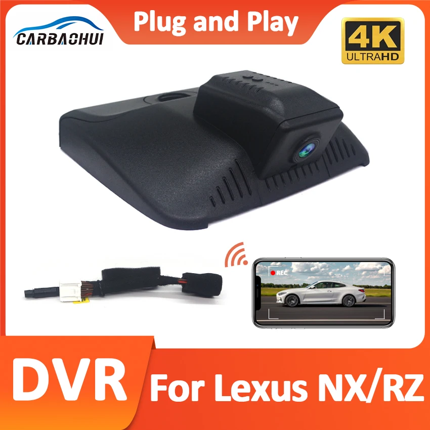 4K 2160P 2K Dash Cam Wifi Car DVR Video Recorder For Lexus NX NX350H NX260 2022 2023 For Lexus RZ 450e DIRECT4 2023 Dashcam