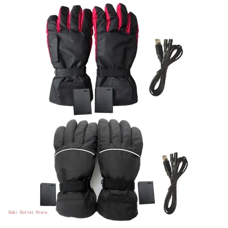 Electric Heated Gloves for Men & Women Outdoor Indoor Powered Hand Warmer Glove for Climbing Hiking