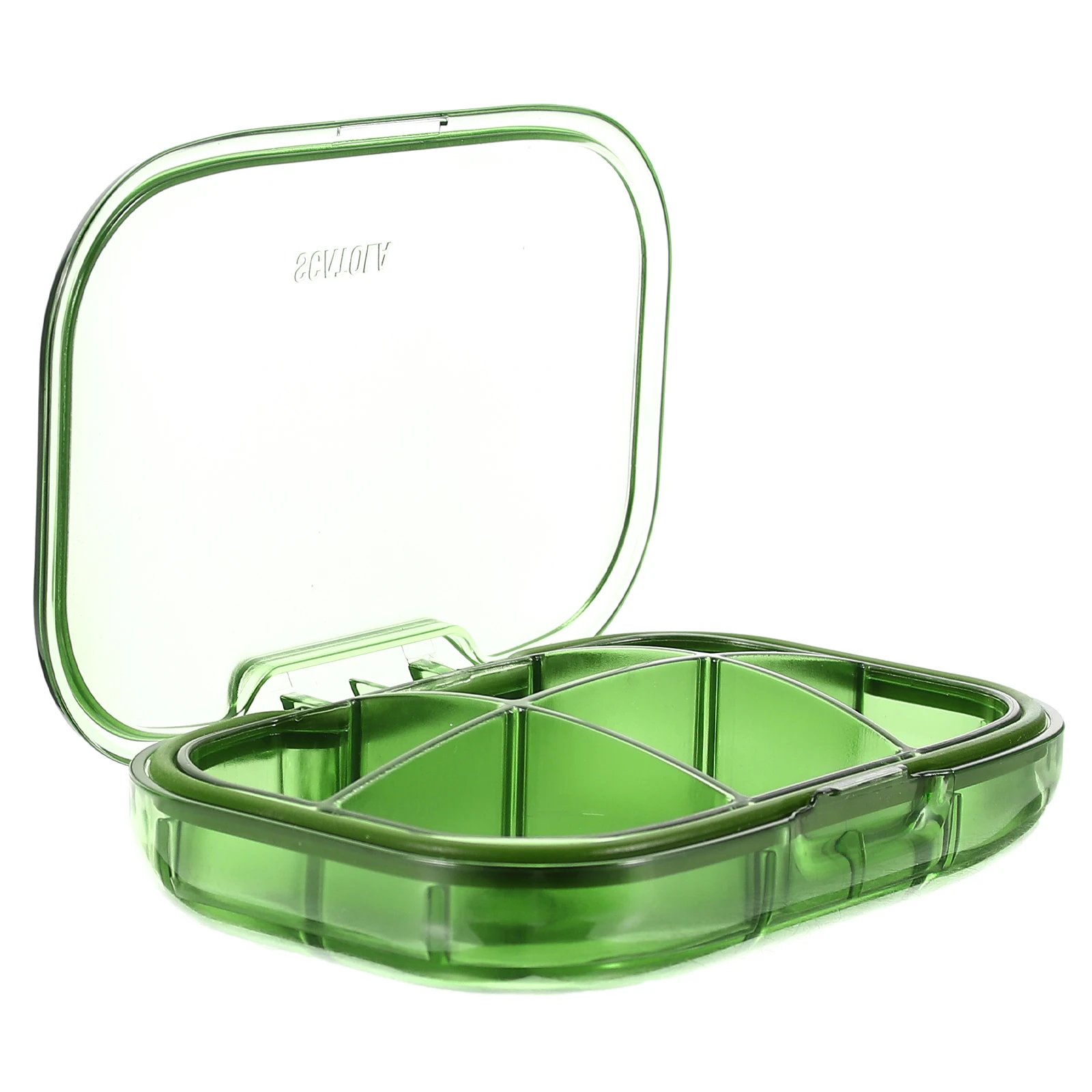 

Large 6-Grid Blue Moisture-Proof Transparent Sealed Medicine Box Pill Case for Travel Household Dust-Proof Silicone