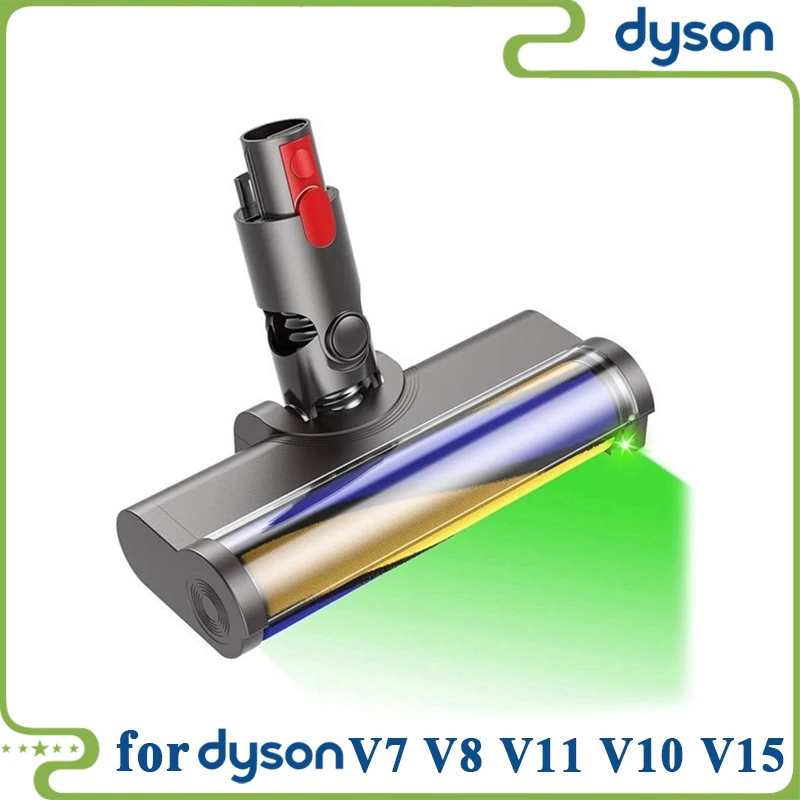 

LED Floor Nozzle Brush for Dyson V7 V8 V11 V10 V15 Vacuum Cleaner Electric Brush Soft Roller Brush Replacement Parts