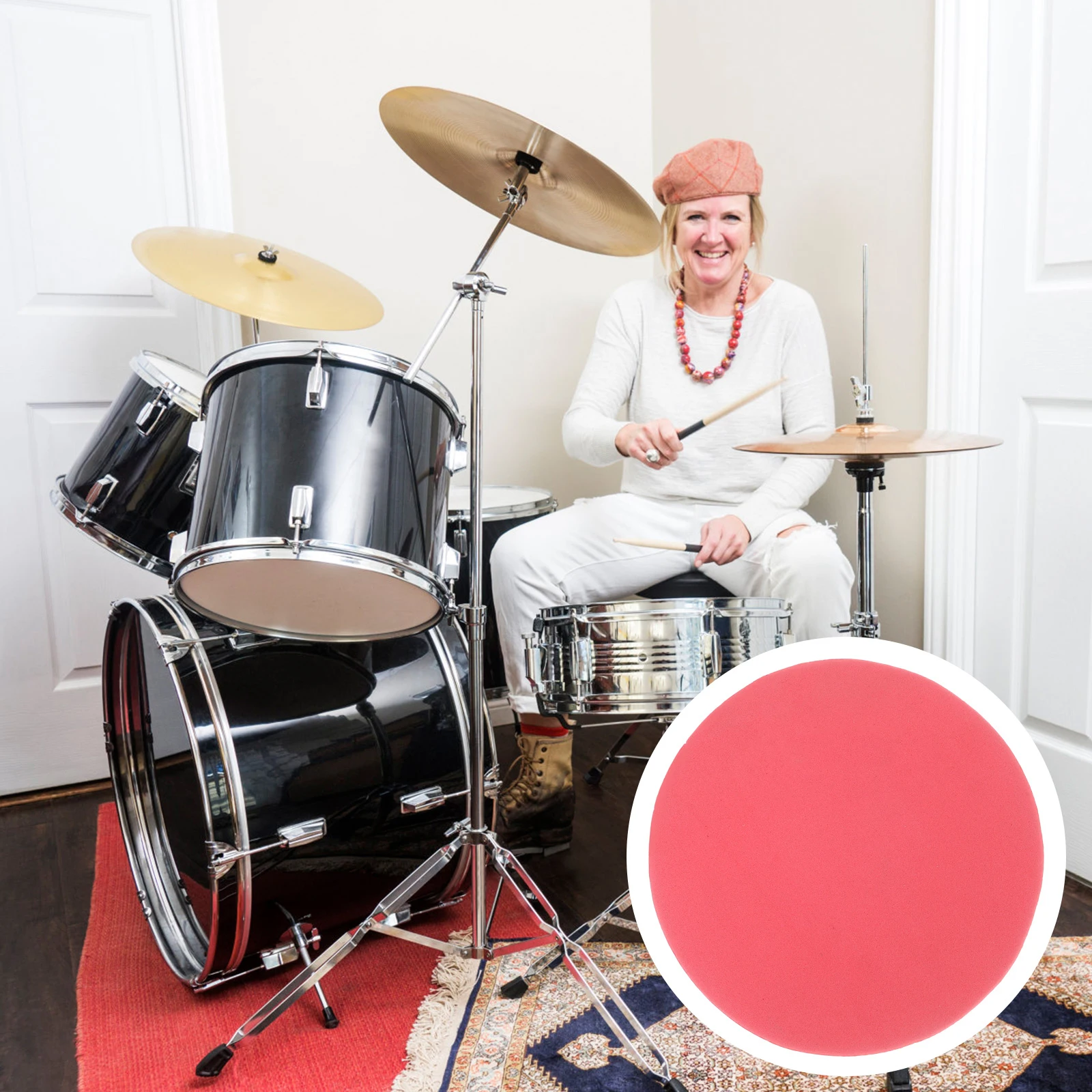

Drum Protective Pad Bass Skin Protection Patch Kick Practice Patches Peddle Pedal Drums Stickers