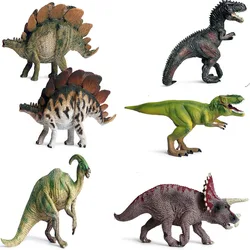 Big Jurassic dinosauri figura simulazione Solid Tyrannosaurus Rex Stegosaurus Parasaurolophus Triceratops Giganotosaurus giocattolo per bambini